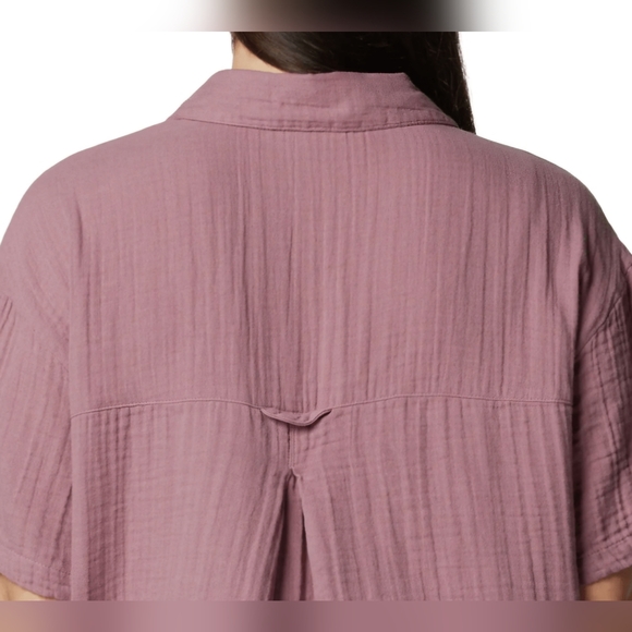 COLUMBIA Holly Hideaway Breezy Short Sleeve Top - Size M - Rose - (NWT) - Picture 6 of 15